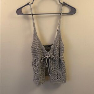 Zara Gray Knit Camisole Top